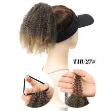 African Black Wig, Ponytail, Fluffy Small Curly Hair, Children's Explosive Head, 8 Clusters, Spring Wound Headband, Daily Wearing Wig, Hair Extensions For Women - Multicolor - View 11