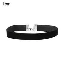 5pcs Punk Style Black Velvet Choker Necklace Set For Women - Black 5 Stripes - View 2