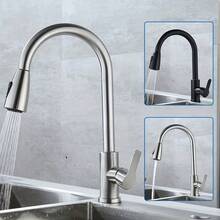 Kitchen Faucet With Pull-Out Spray Head, 360° Rotating Sink Mixer Tap, Kitchen Mixer Tap With 3 Spray Modes, Stainless Steel Pull-Down Kitchen Faucet Kitchen Items Kitchen Accessories Kitchen Tools - Multicolor - View 10