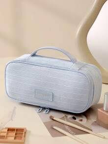 1/2 unidades Nova Necessaire Simples e Moderna em Veludo Cotelê, Essencial para Volta às Aulas, Estojo de Maquiagem Portátil, Estojo Multifuncional para Lápis, Porta-Pincéis de Maquiagem, Ideal para Dormitórios e Viagens, Material Escolar, Bolsa de Maquiagem, Necessaire de Viagem, Essencial para Viagem, Grande Capacidade, Bolsa de Maquiagem Grande, Presentes de Natal, Bolsa, Viagem, Presentes para Mulheres, Essencial de Viagem Feminino, Bolsa, Bolsa de Mão/Pequena, Organizador de Maquiagem, Bolsa, Porta-Pincéis, Mini Bolsa, Bolsa de Grande Capacidade