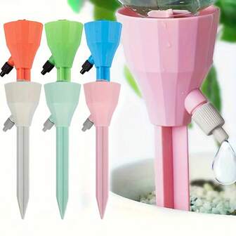 1/3/5pcs Automatic Plant Watering System - Adjustable Drip Irrigation Kit With Sprinkler Heads, Suitable For Home And Gardening, Plant Mister, Gardening Supplies