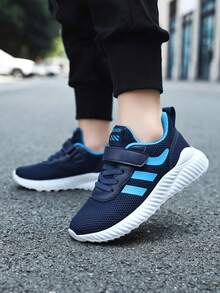 Breathable Mesh Casual Sneakers For Teenagers, Lightweight, Non-Slip, Durable, Running Shoes, Suitable For All Seasons - Blue - View 3