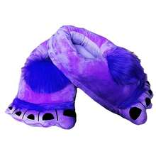 Pantuflas de peluche creativas de hobbit al por mayor, cálidas para el hogar, para parejas, con suela gruesa, nuevas zapatos de algodón - Albaricoque - Ver 5