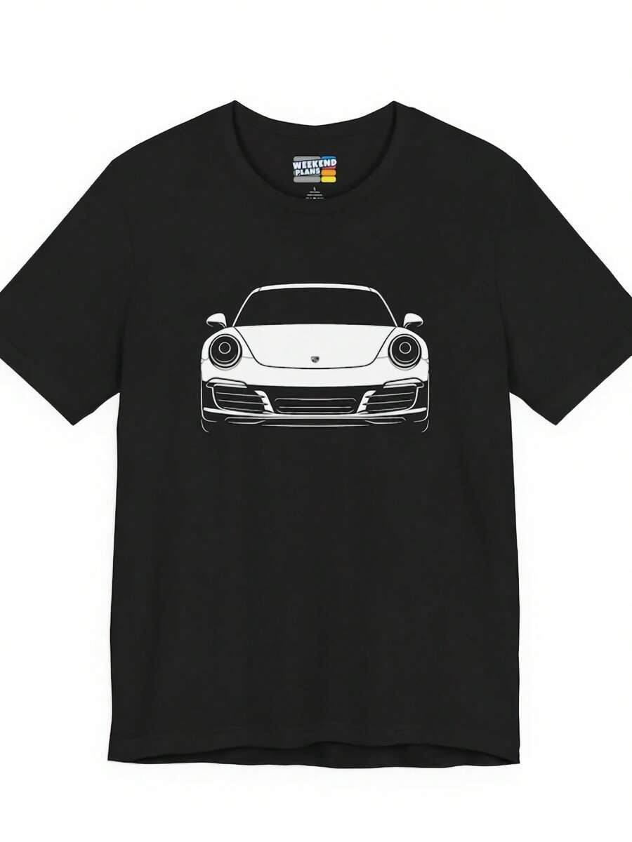 911 Shirt W 991.1 Front Silhouette 991 Years 2012 - 2016 On Soft Tshirt - 款式9 - 查看 1