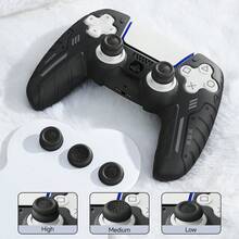 2个摇杆帽，兼容PlayStation4/PlayStation5/Switch Pro手柄，游戏手柄按键保护套，高性能拇指摇杆方向帽，PlayStation4/5游戏配件，PS手柄配件，2026年新年圣诞礼物 - 彩色 - 查看 3