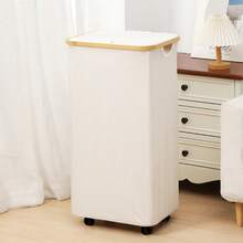 1pc Panier A Linge,Large Laundry Basket With Lid, 100L Tall Laundry Organizer Basket, Foldable Dirty Clothes Hamper With Handles, Collapsible Laundry Hamper, Waterproof Removable Bag For Bedroom Decor, Room Decor, Decorations, Decorations, Decor, Storage, Organizer Dress Pants Shoes Jeans Boots Skirtlaundry Hamper,Washing Basketbathroom Organizer,Basket,Storage Basket,Foldable Laundry Basket - Bamboo - View 20