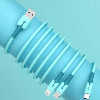 三合一 5A 快速充电线兼容 16 Pro Max/16 Pro/16 Plus/16/15 Pro Max/15 Pro/15 Plus/15 Android Type-C，柔软手机充电线兼容 、Android、相机、MP3 通用适配器