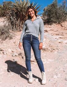 Women's Fleece Lined Jeans Winter Thermal Denim Jeggings Skinny High Waisted Stretch Warm Leggingshalloween - C 亮白 - 查看 9