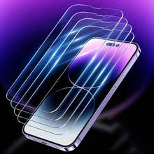 4 miếng dán kính cường lực tương thích với miếng dán màn hình tương thích với điện thoại 15/15Pro/15Plus/15Promax/16/16PLUS/16PROMAX/17/17Air/17pro/17pro Max - Trong sáng - Xem 27
