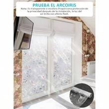 3D Pelcula Decorativa de Vidrio, Protector Privacidad Sin Pegamento, Autoadhesiva Anti, Pelcula para Ventana, Adecuado Hogar para Sala De Estar Bao Dormitorio Cocina Oficina 40x 300CM - Tulipán + 40x500 cm - Ver 4
