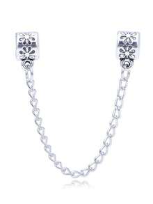 1pc Fashionable Personalized Silver, Gold, Rose Gold Multi-Element Heart Charm, Suitable For DIY Bracelet, Bangle, Anklet, Safety Chain Pendant - Chain - View 30