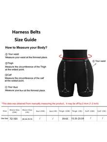 PU Leather Leg Harness And Butt Harness Sexy Leg Harness Leather Halloween Accessories Belt Adjustable - Black - View 4