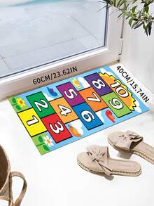 Decoración navideña, 1 pieza Alfombra digital de juego con diseño de cuadros adorable y cómoda para sala de estar, dormitorio, sofá o cocina, regalo para amigos, felicitaciones, Año Nuevo, Festival de Primavera