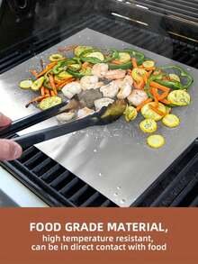 [Maty do grilla] Zestaw 2 mat do grilla odpornych na wysoką temperaturę – wielokrotnego użytku i łatwe do czyszczenia, odpowiednie do piekarników i grilli, akcesoria kuchenne z powłoką zapobiegającą przywieraniu - Wielokolorowa mata do grilla - Zobacz 4