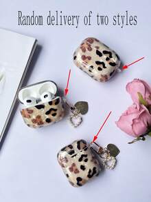 Airpod Pro 3 Protective Case, Shell/Leopard Print Pattern, Apple Bluetooth Earphone Cover With Lanyard, Soft Case For Airpod 1/2, Airpod Pro 2 & 3 - Gold - View 7