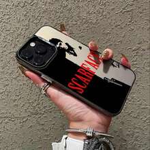 Fundas de películas populares para phone 16, 15, 14, 13, 12, 11 Pro, X, XR, XS Max, 8 Plus. Funda trasera antideslizante y esmerilada. - Negro - Ver 3