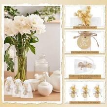Sets Baptism Favors For Guests First Communion Wooden Cross Magnets With Flower And Bag For Baptism Party Decoration Gathering Baby Shower Christen Souvenirs Gift White - trắng - Xem 3