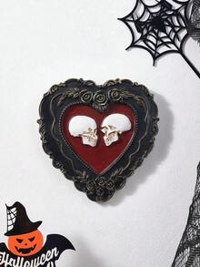 1pc Halloween Decor Resin Heart Skull Wall Hanging, Handmade ABS Resin Heart Skull Ornament Living Room, Study, Shop And Halloween, Day Of Dead Decoration Home Decor Room Decor Christmas Decorations Home Christmas Gifts Christmas Decor