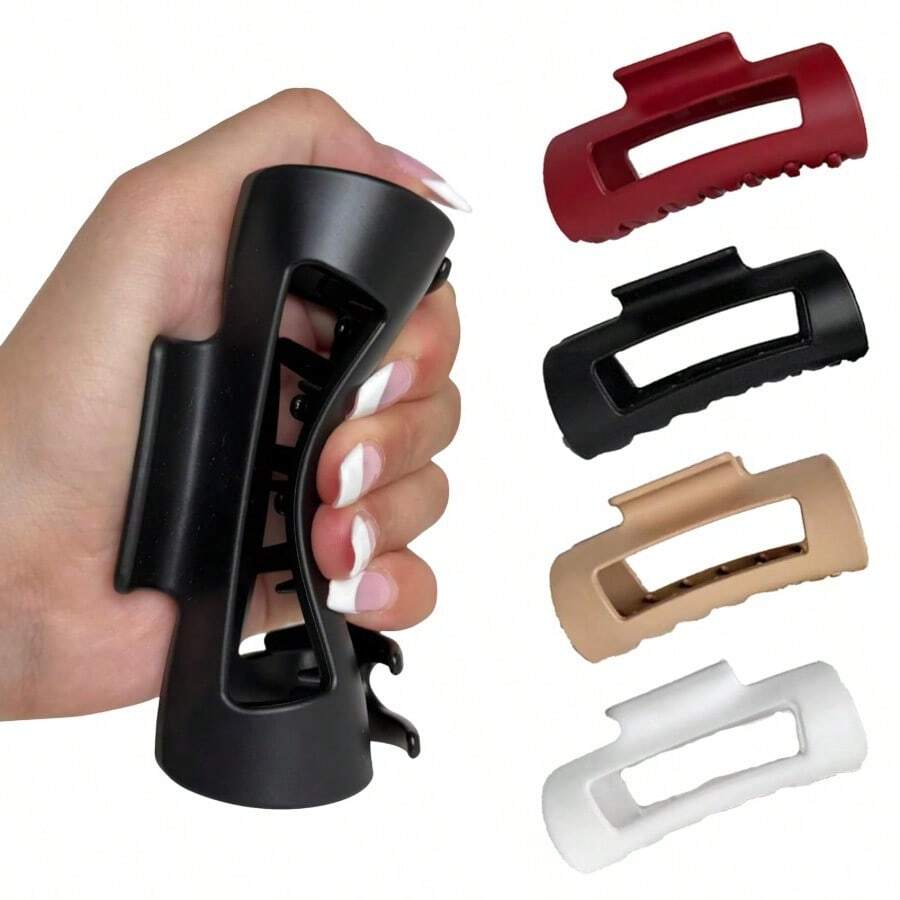 Large Size 5.1-Inch Soft Plastic Claw Clip, Soft & Cozy Non-Slip Round Cloud Claw Clips, Squishy Flexible Hair Clips For Women, Unsnappable Design For Thick Or Fine Hair, Strong Hold With All-Day Comfort