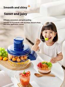 Descascador automático de frutas de 1 unidade, máquina de descascar especializada para lojas de chá de bolhas e frutas, descascador de vegetais e frutas adequado para descascar uvas verdes, tomates, nêsperas, tâmaras, alho, azeitonas, uvas vermelhas, uvas e outras frutas e vegetais.