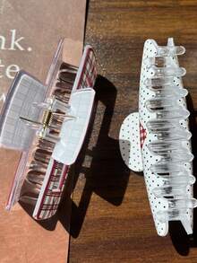 1/5/8pcs New Fashionable Fruit Print Hair Clips, Sweet Strawberry & Watermelon Square Versatile Claw Clips Hair Accessories Flower Hair Clip Fashion Hair Claw