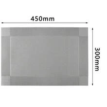 SERAPHINEX Manteles Individuales Lavables, Juego De 6 Piezas, Material De PVC Y Poliéster De Alta Calidad, Antideslizante Y Resistente Al Calor, Apto Para Mesas De Cocina, Diseño Sencillo, Duradero Y Fácil De Limpiar - Gris - Ver 2