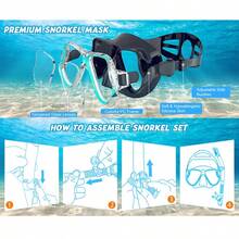 Dry Snorkeling Kit, Panoramic Wide-Angle, Tempered Glass+Silicone Material, Used For Snorkeling And Swimming - Multicolor - View 6