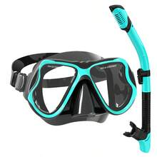 Dry Snorkeling Kit, Panoramic Wide-Angle, Tempered Glass+Silicone Material, Used For Snorkeling And Swimming - Multicolor - View 12