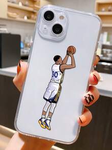 1-częściowy wzór koszykówki Przezroczysty TPU Obudowa na telefon, odporna na wstrząsy i odciski palców, kompatybilny z Galaxy/16 Pro/16 Plus, 15/15 Pro Max/15 Pro, 11/12/13/14 Pro Max, 11 Pro/11 Pro Max, 12 Pro/12 Pro Max, 13 Pro/13 Pro Max, 14 Pro/14 Pro Max, miękka skorupa, stylowy, kreatywny design