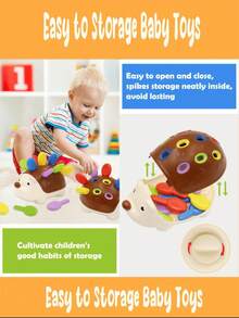 1 Set ABS Hedgehog Shaped Training Toy - Enhances Hand-Eye Coordination, Problem Solving And Critical Thinking - Teaches Colors And Numbers - Suitable For Parent-Child Interaction Early Education Toy, Baby Birthday Party Gift - Multicolor - View 9
