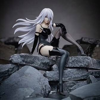 Figura decorativa de coche del juego NieR Automata Yorha No.2 Type B, modelo 2025 con figura de anime A2 con chasis móvil, regalo perfecto para cumpleaños/Navidad/festividades, mercancía