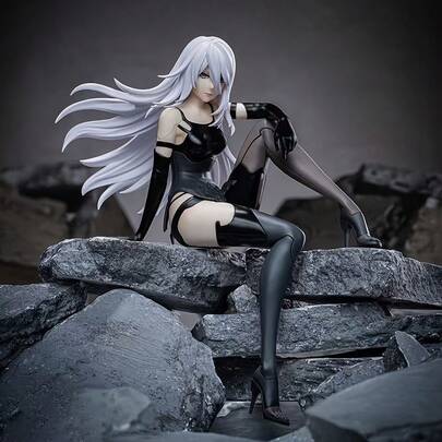 Figura decorativa de coche del juego NieR Automata Yorha No.2 Type B, modelo 2025 con figura de anime A2 con chasis móvil, regalo perfecto para cumpleaños/Navidad/festividades, mercancía
