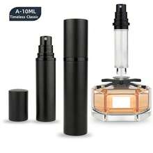 1pc Redesigned Perfume Spray Bottle, Portable Perfume Refillable Atomizer, Bottom Fill Mini Spray Travel Perfume Bottle, Pump Fills Directly From The Bottom Without Removing The Cap, 100% Pure Glass Inner Bottle, With A Visible Window So You Can Easily Know How Much Perfume Is Left, Available In 5ml / 8ml /10ml