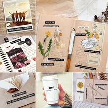 406 Scrapbook Inspirational Quotes Stickers, Diary And Plan Inspirational Stickers, Vintage Trash Diary Positive Affirmation Stickers, DIY Arts And Crafts, Album Decoration, Black And White Design, Paper Materials, Scrapbook Stickers