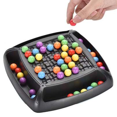 Color Matching Game Toy, 2-Player Logic Thinking Puzzle Game With Push-Pull Marble Mechanism, Cultivates Color Identification And Strategy Skills, Suitable For Children 3+ Years Old, Interactive Family Game Toy, Push 4 Marbles Left, 2 Marbles Right To Eliminate Colors, Develops Color Recognition And Logical Thinking, Birthday/Christmas Gift