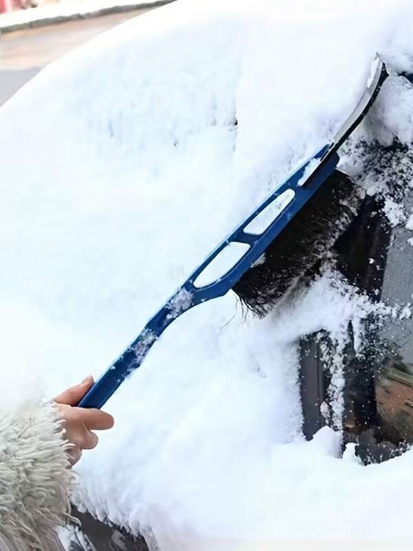 1-Pack Detachable 2-In-1 Snow Shovel And Brush Combo - Heavy Duty Winter Automotive Exterior Tool With Ergonomic Handle, Multi-Function Snow Shovel And Ice Scraper, Car Snow Shovel