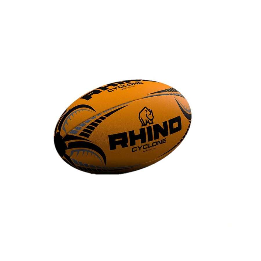 RHINO Cyclone Rugby Ball (Fluorescent Orange) - 100% Mixed - (RD1451) - Orange - View 1