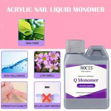 NOCIS Professional Acrylic Nail Set, Includes Monomer Liquid, Dehydrator, Acid-Free Base Coat, Nail Brush, Nail Mold, Mixing Palette And Gift Set - Multicolor - View 6