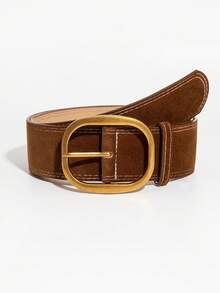 Brown Oval Buckle