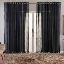 Curtain Living Room Voile Checkered Charm Decoration 4.00x2.80 - 黑色 - 查看 5