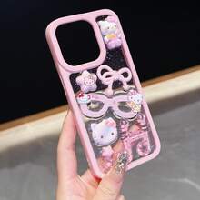 SANRIO Pink Bow-Knot Hello Kitty Leather Pattern Bow-Knot Phone Case Compatible With Iphone 17 Pro Max - Baby Pink - View 6