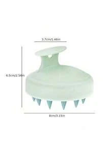 1pc Wheat Straw Hair Washing Tool, Silicone Hair Brush, Scalp Massage & Exfoliating Brush, Dandruff Removal Tool, Unisex - Multicolor - View 6