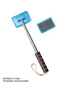 超细纤维挡风玻璃清洁工具 | 可拆卸手柄汽车玻璃雨刮刷，适用于内外玻璃 | 可选2片、4片或6片装清洁布，打造您专属的汽车清洁套装