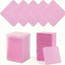 200pcs Lint-Free Nail Wipes - Professional Nail Polish Remover Pads, Unscented, UV Gel Cleansing Tissues For Manicure Prep And Finish - 藍色 - 查看 7