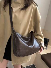 Large Capacity One Shoulder Messenger Bag, Commuter Bag, Shopping Bag, Vacation Bag For Women