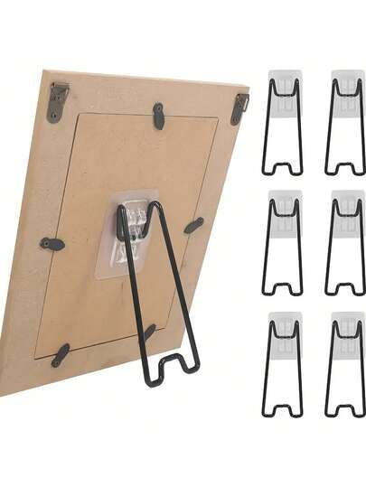 1PC Stainless Steel Photo Album Holders - Heavy Duty Metal Picture Display Stands With Secure Clips, Sleek Black Finish For Home Decor, Office, Events - Durable & Versatile Photo Frame Alternatives, Office Organization | Modern Appearance | Sturdy Clip Design