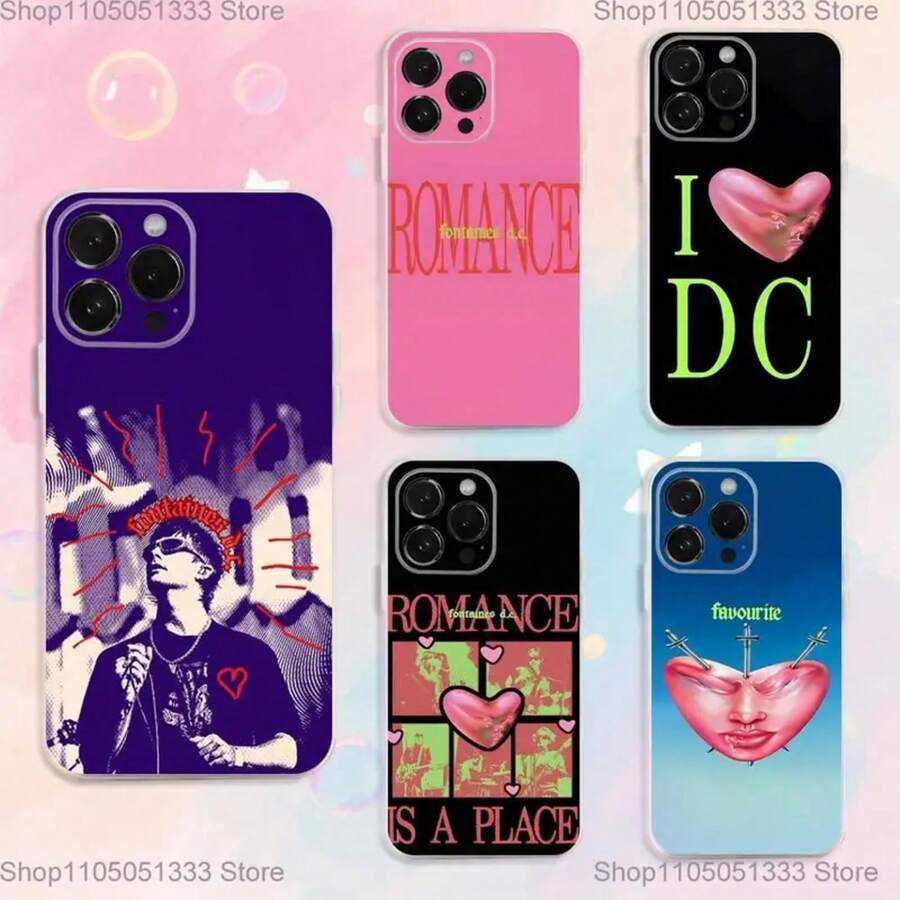 Fontaines DC Romance Phone Case Covercompatible with  17,16,15,14,13,12,11 Plus,Pro,Max,XR,XS,Plus,E,SE4,Mini Transparent CoverCovercompatible with  17 Hülle, 17 pro Hülle, 17 promax Hülle - Z5 - Übersicht 1