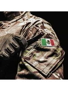 2 Parches De Bandera Deéxico Bordadosácticos Militares Con Gancho Y Bucle, Parche Para Planchar, Parche Colorido De La Bandera Para Sombrero, Mochila, Chaquetas, Pantalones, Vaqueros, Suministros - México - Ver 7