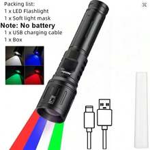 Alonefire X94 Multifunctional Portable Zoom Rgb Flashlight Creative Portrait Atmosphere Light Emergency Light Adventure Camping Tactical Lanterns