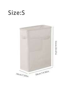 大容量布艺健身器材收纳盒：瑜伽垫收纳袋，带口袋，可折叠健身装备收纳袋，适用于阻力带、水瓶、网球拍和瑜伽砖 - 耐用可折叠运动收纳盒，是家庭健身房/卧室/衣柜的理想之选，中性时尚帆布材质，易于清洁。 - 白色 - 查看 11